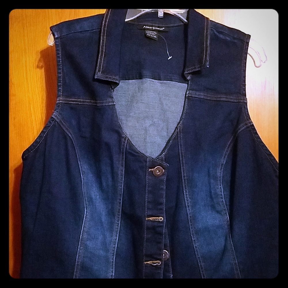 Ashley Stewart full denim outfit (jeans and vest)